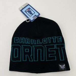 Charlotte Hornets Knit Beanie Hat Black Teal One Size Fits All NBA Apparel